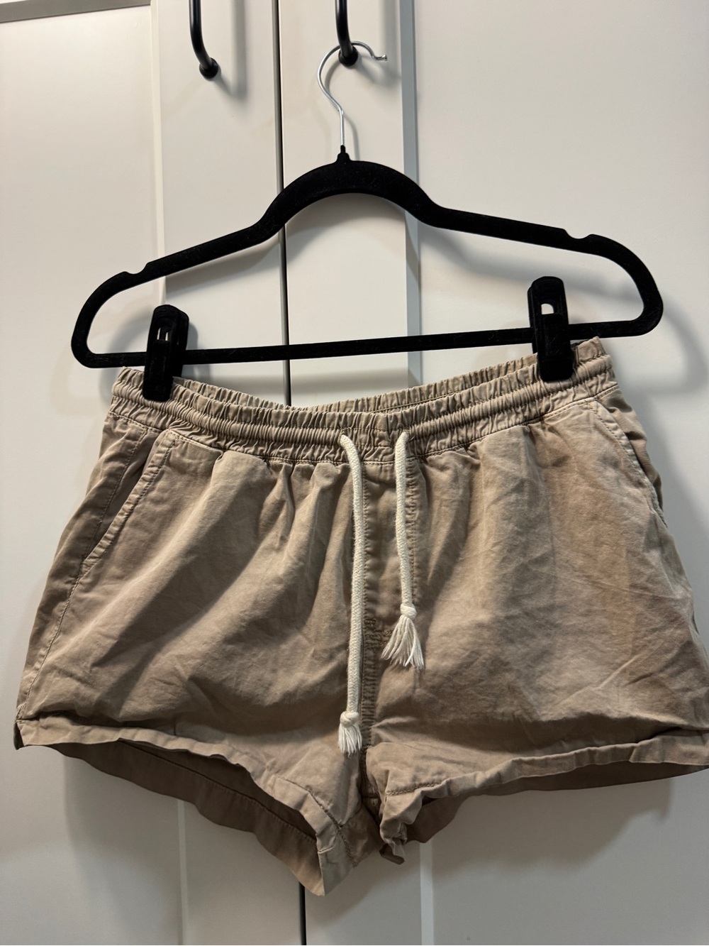 Altar'd State Beige Drawstring Athletic Shorts